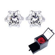 プリザーブドフラワー & プラチナピアス