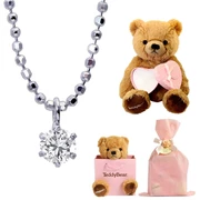 ダイヤネックレス テディベア ギフトセット