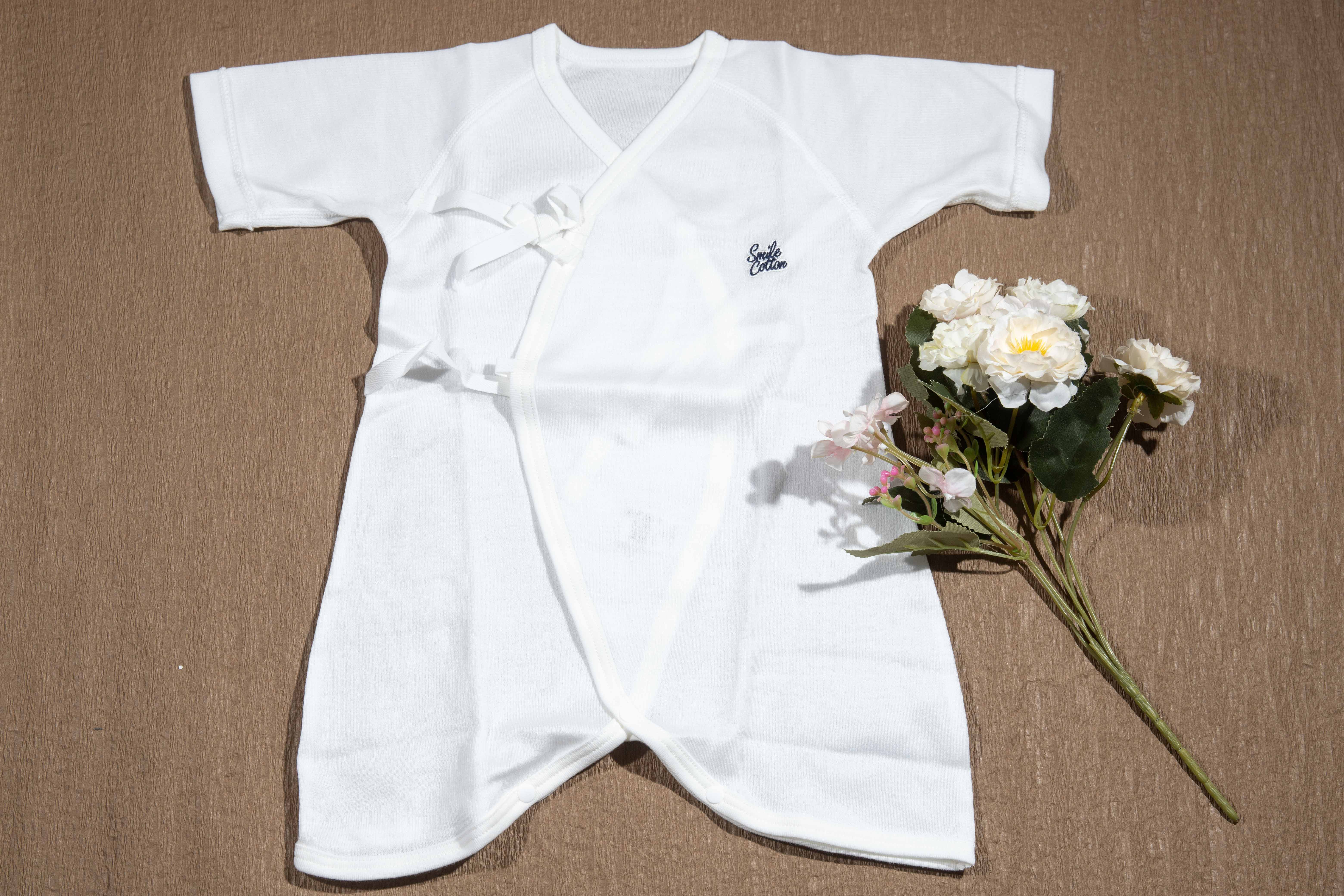 【Smile Cotton】コンビ肌着＆おくるみセット