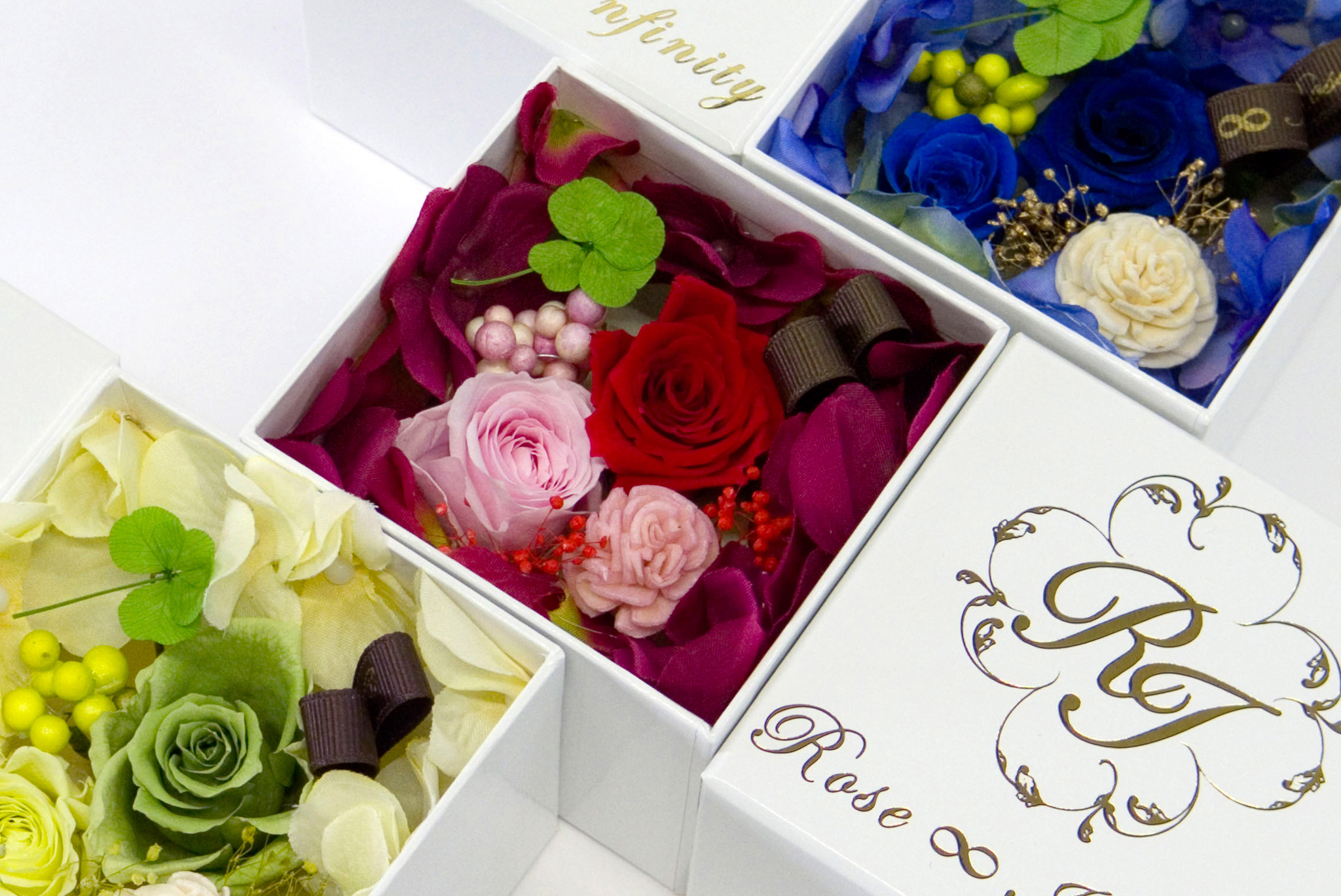 ミニプリザーブドフラワーBOX型