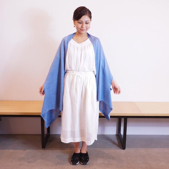 nico ストールポンチョ　贅沢なシルク100% 雪国新潟の待ちわびる春をテーマに