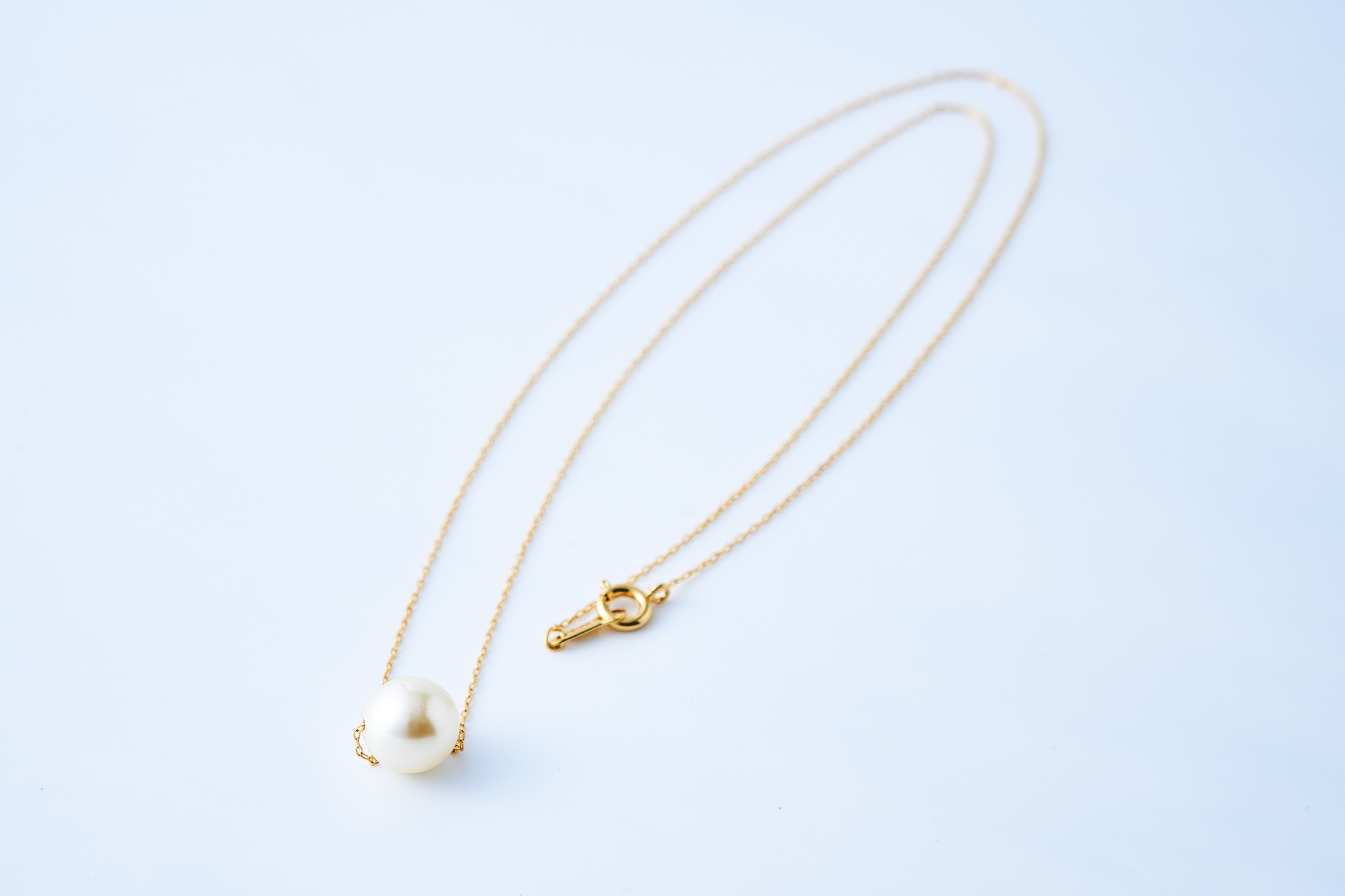 Single Pearl Long Necklace