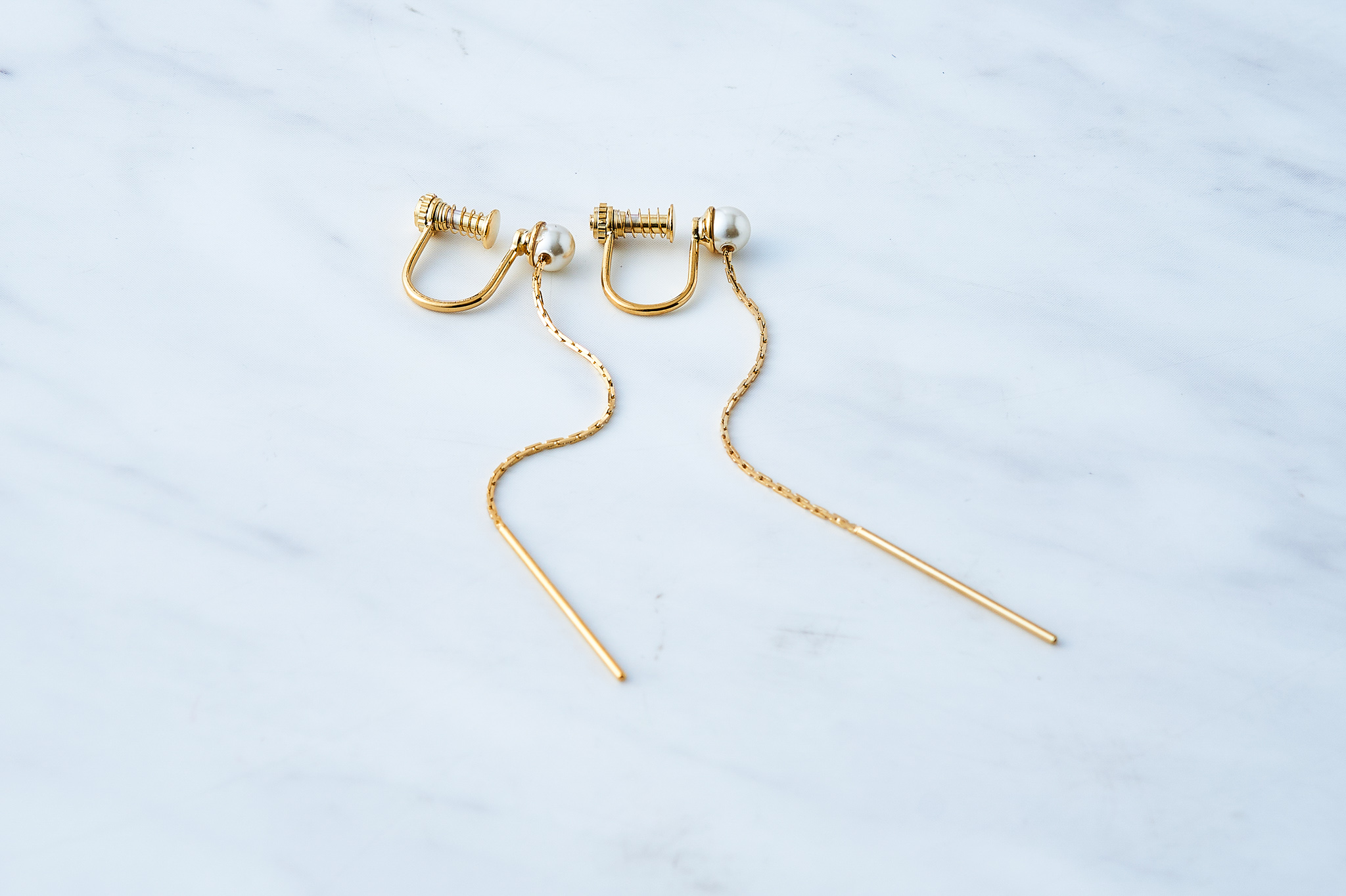 Single Pearl Earrings