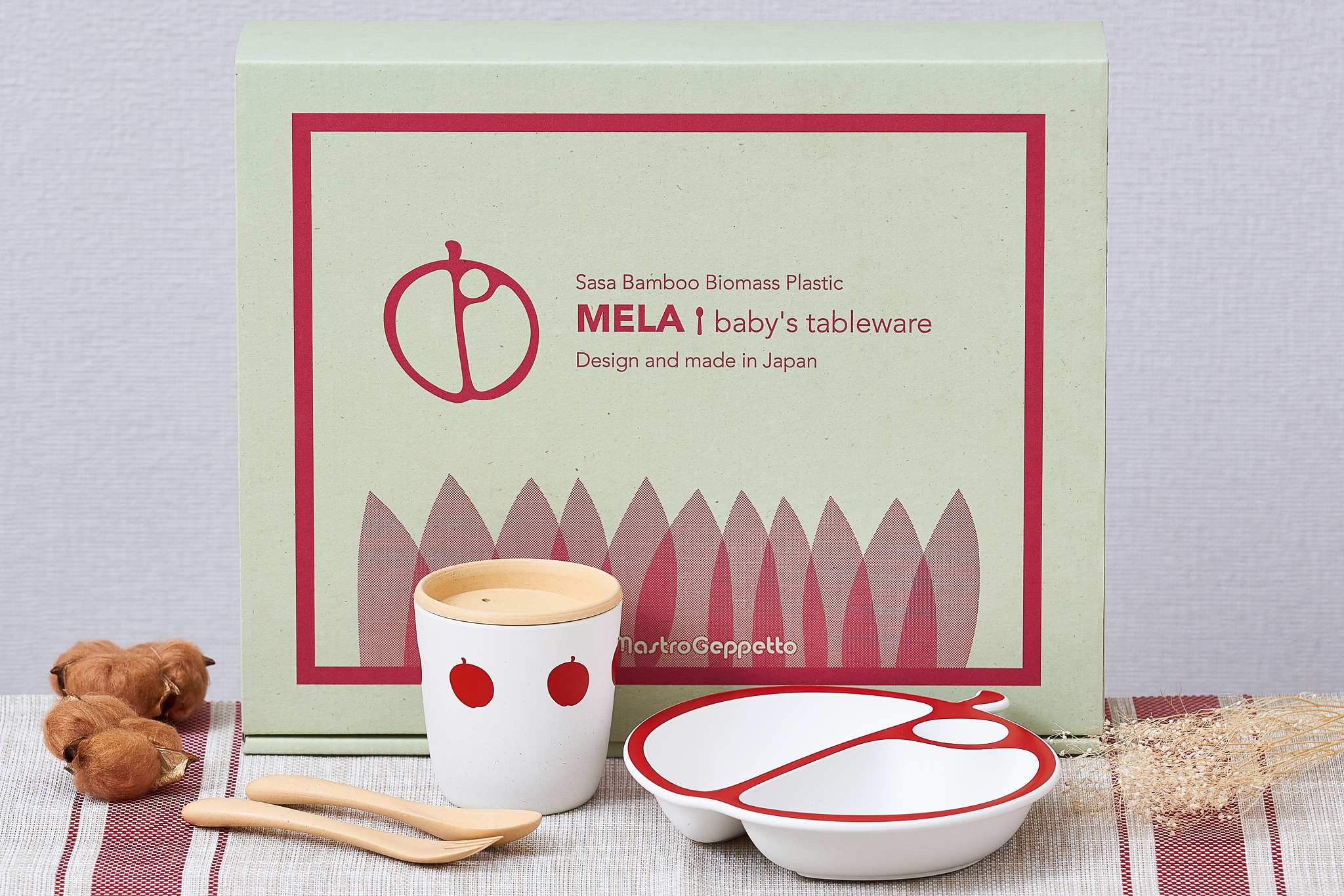PAPPA MELA 2色りんご食器セット | mastro geppetto（マストロ・ジェッ