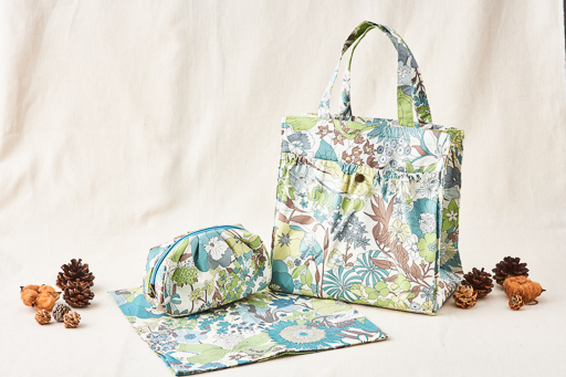  ハンカチ・ポーチ・ランチトート（グリーン）