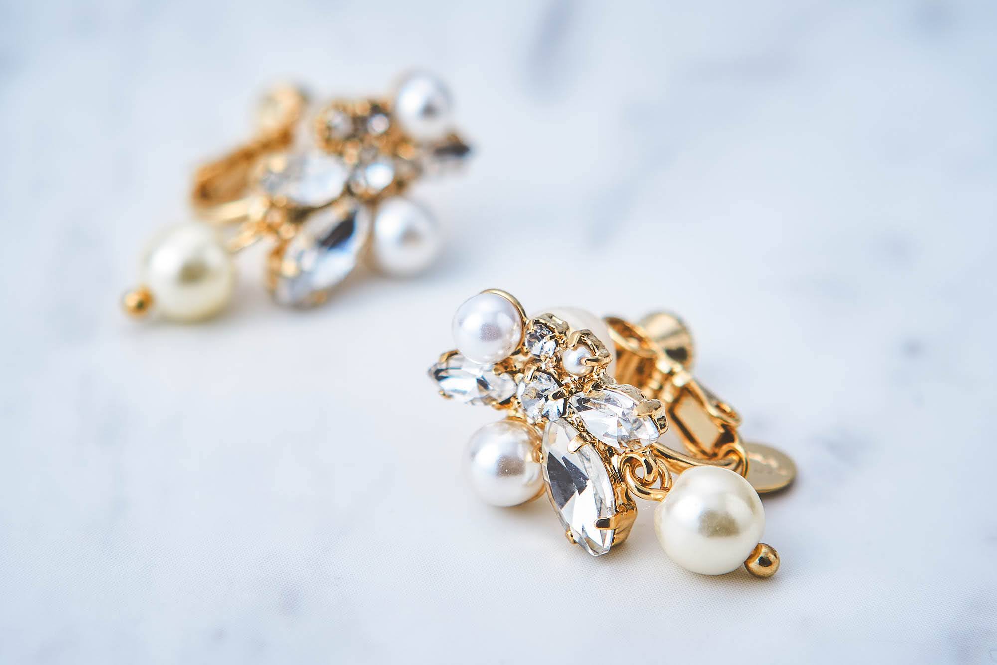 パールビジューx揺れイヤリング MP18710