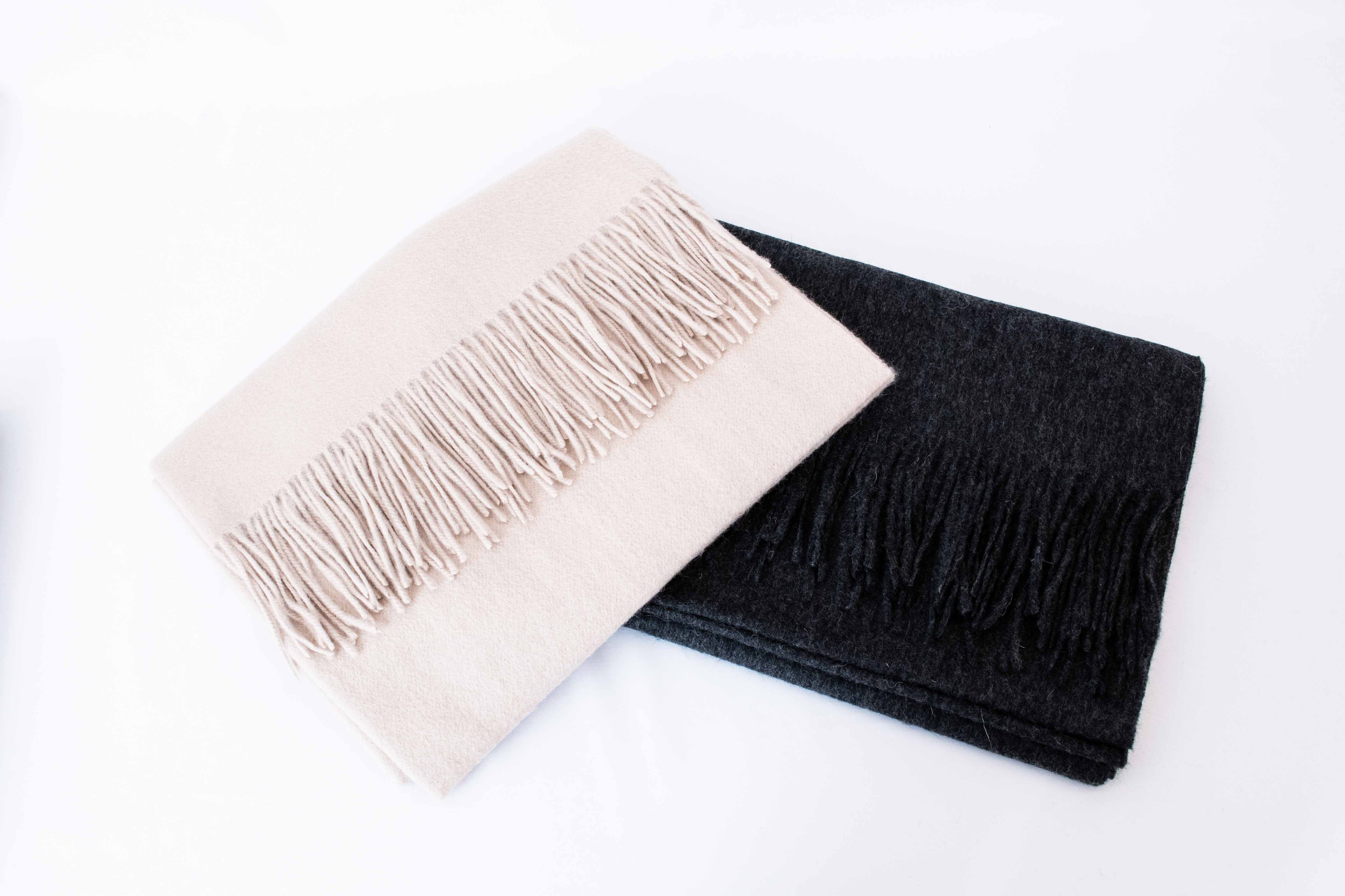 【アルマニャック】カシミヤ混大判ストール