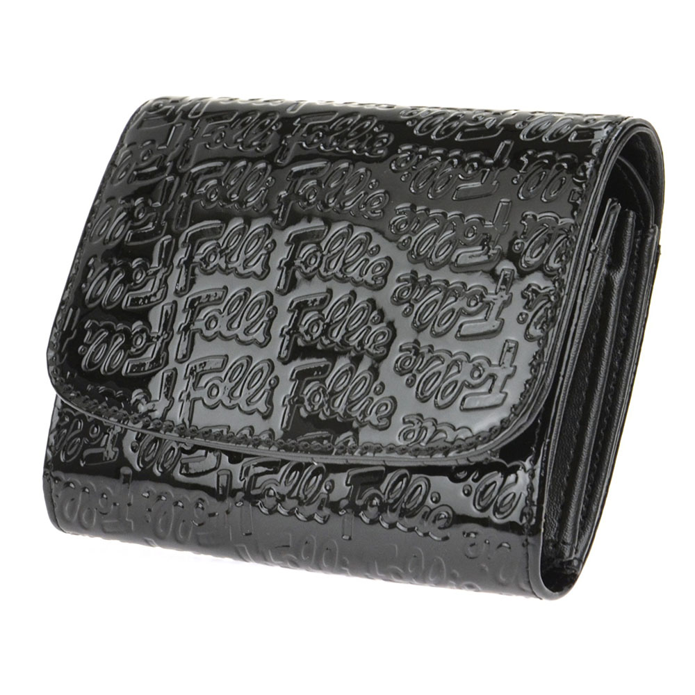 FolliFollie WA0L026SK/BLK 二つ折り財布