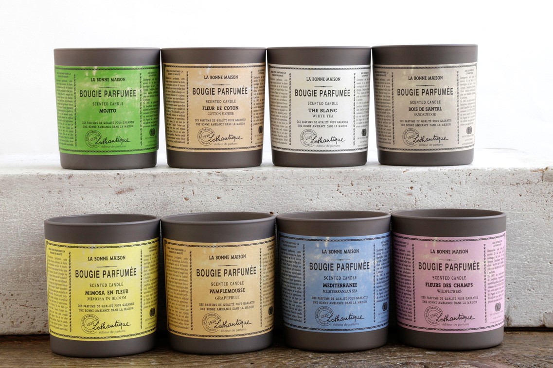 Lothantique ボンメゾン グラスキャンドル160g