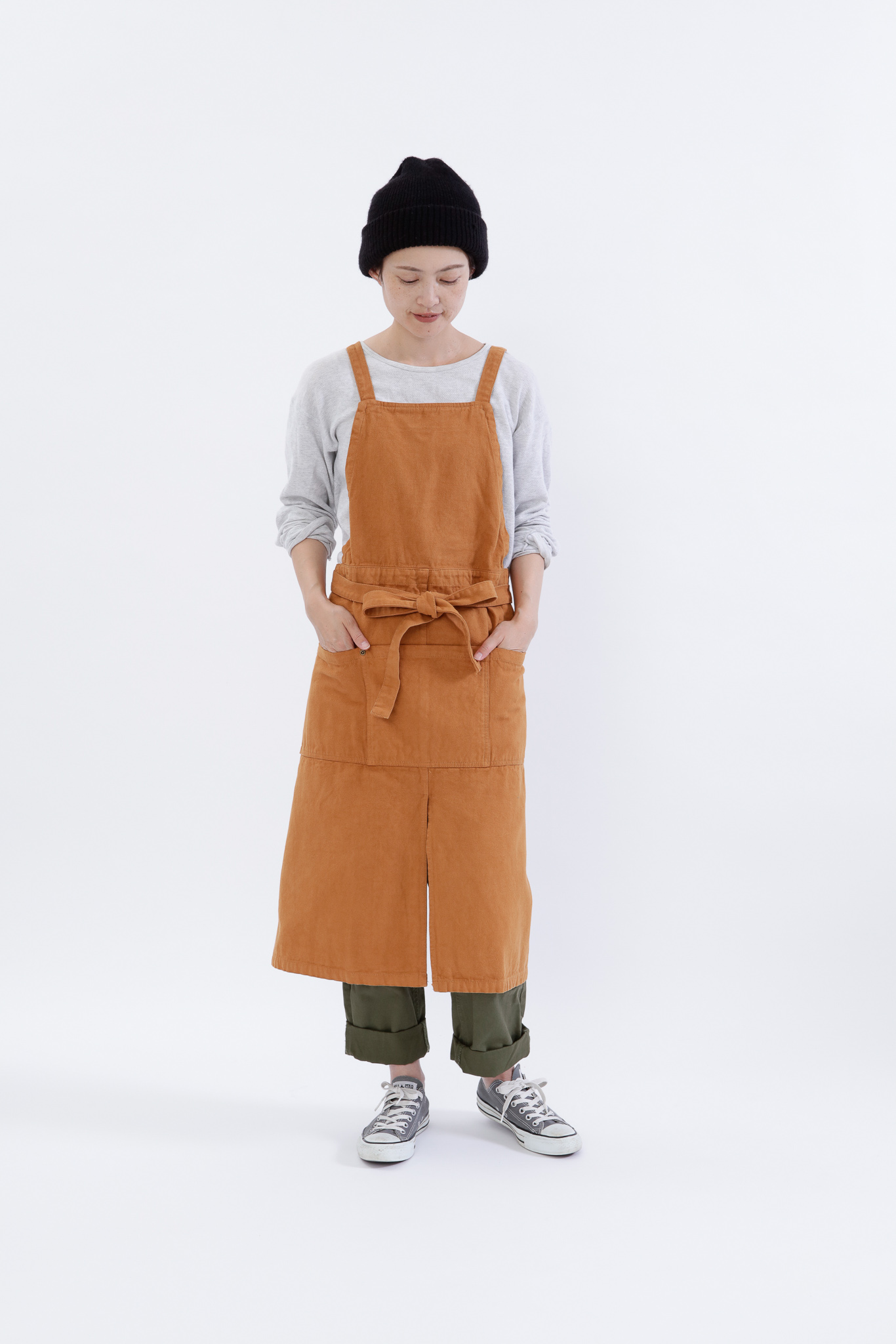 スリットラップエプロン キャンバス