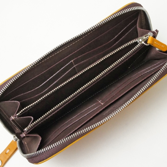 REAL WOOD Round Zip Wallet