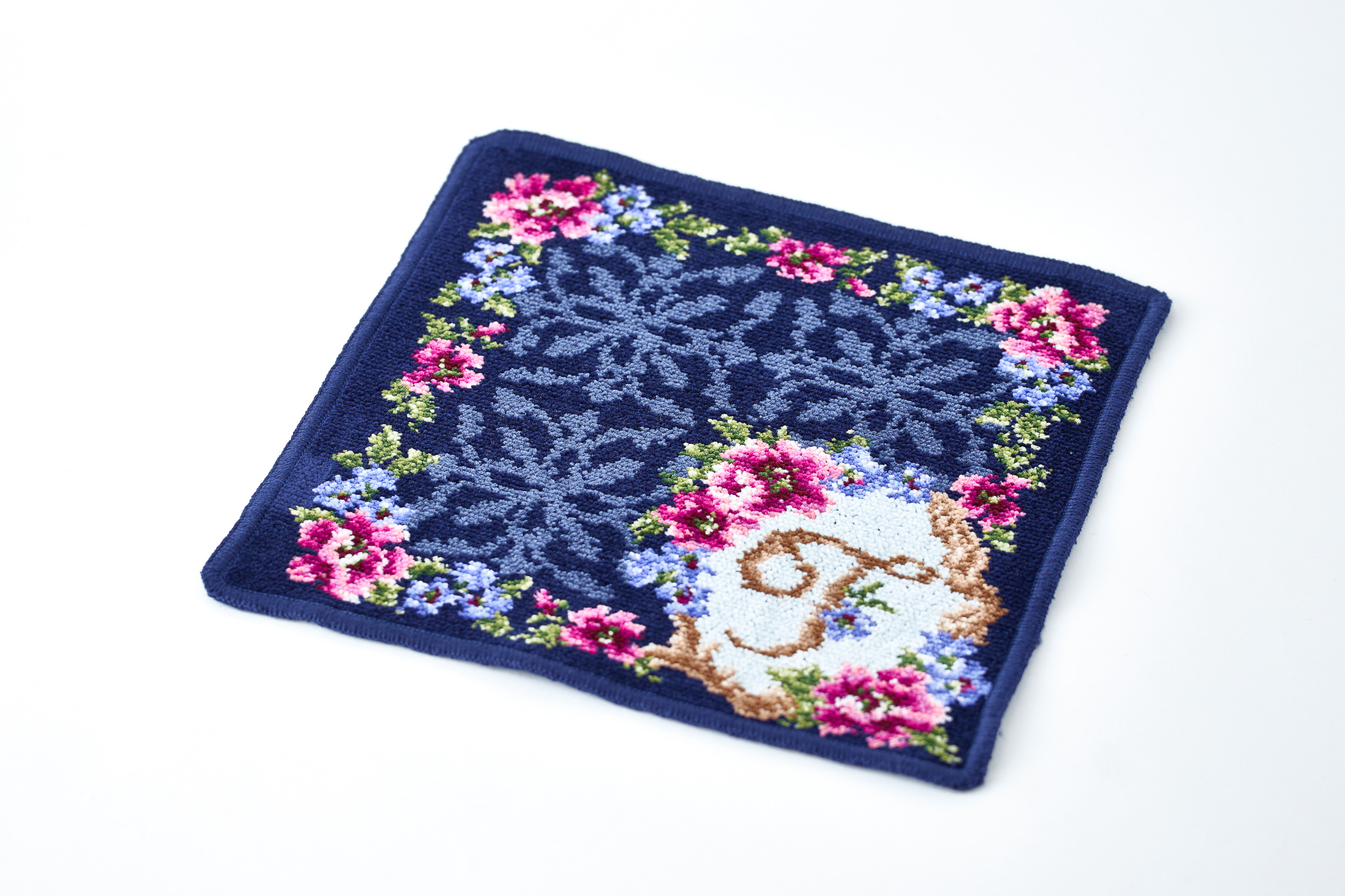 【タンプ限定】ソラプリザーブドフラワー＆花文字刺繍イニシャルハンカチセット