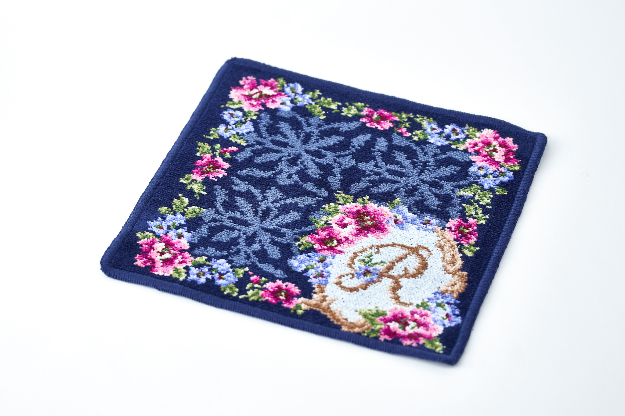 【タンプ限定】ソラプリザーブドフラワー＆花文字刺繍イニシャルハンカチセット