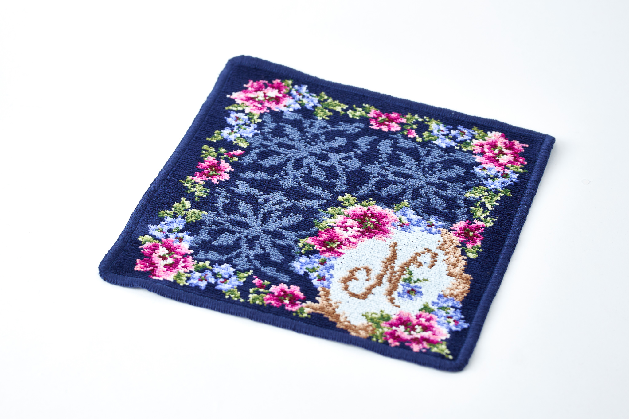 【タンプ限定】ソラプリザーブドフラワー＆花文字刺繍イニシャルハンカチセット