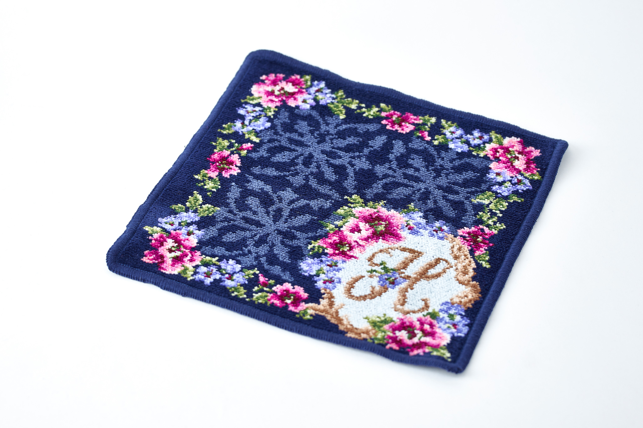 【タンプ限定】ソラプリザーブドフラワー＆花文字刺繍イニシャルハンカチセット