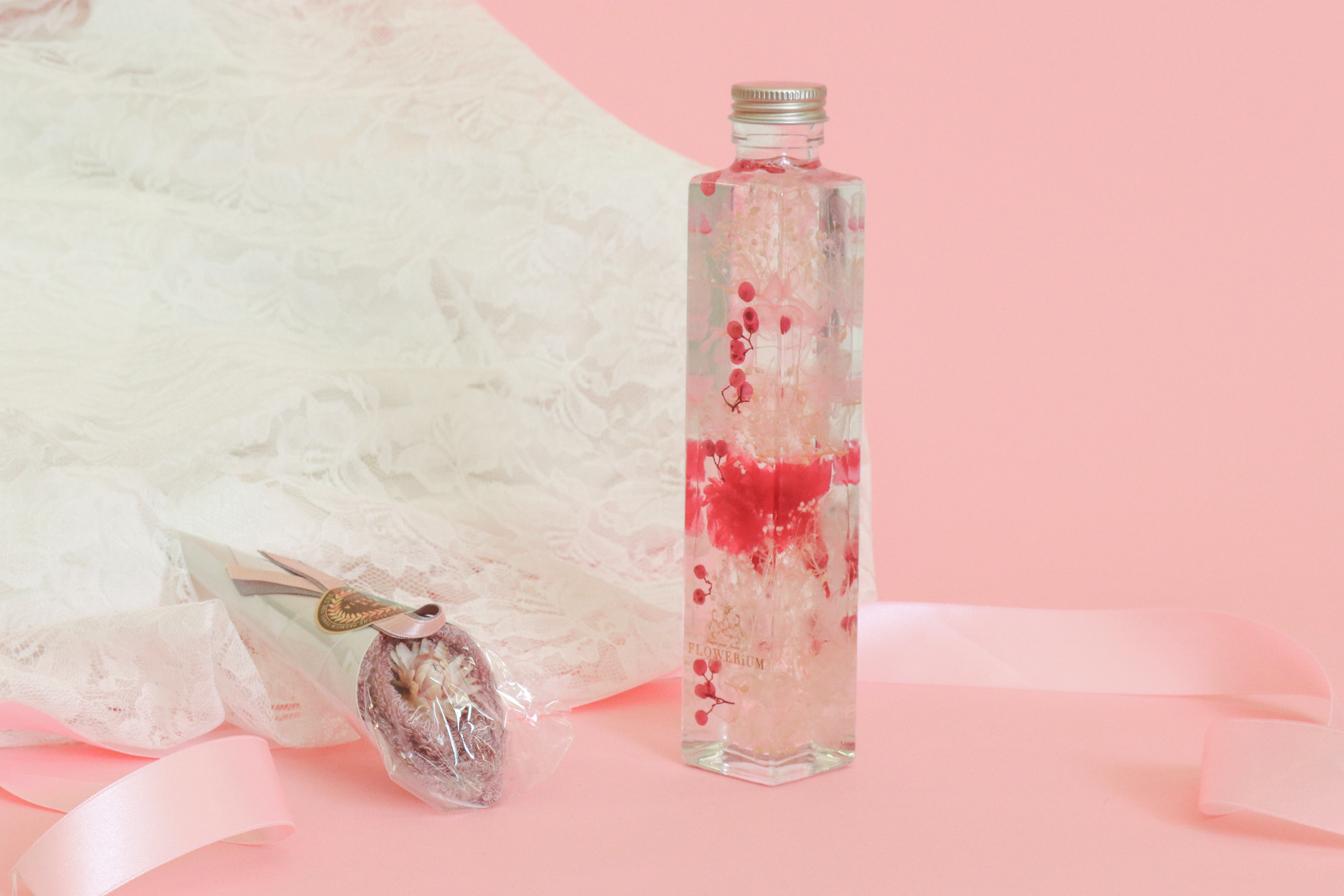 【タンプ限定】ギフトセットフラワリウム&花束ハンドタオル