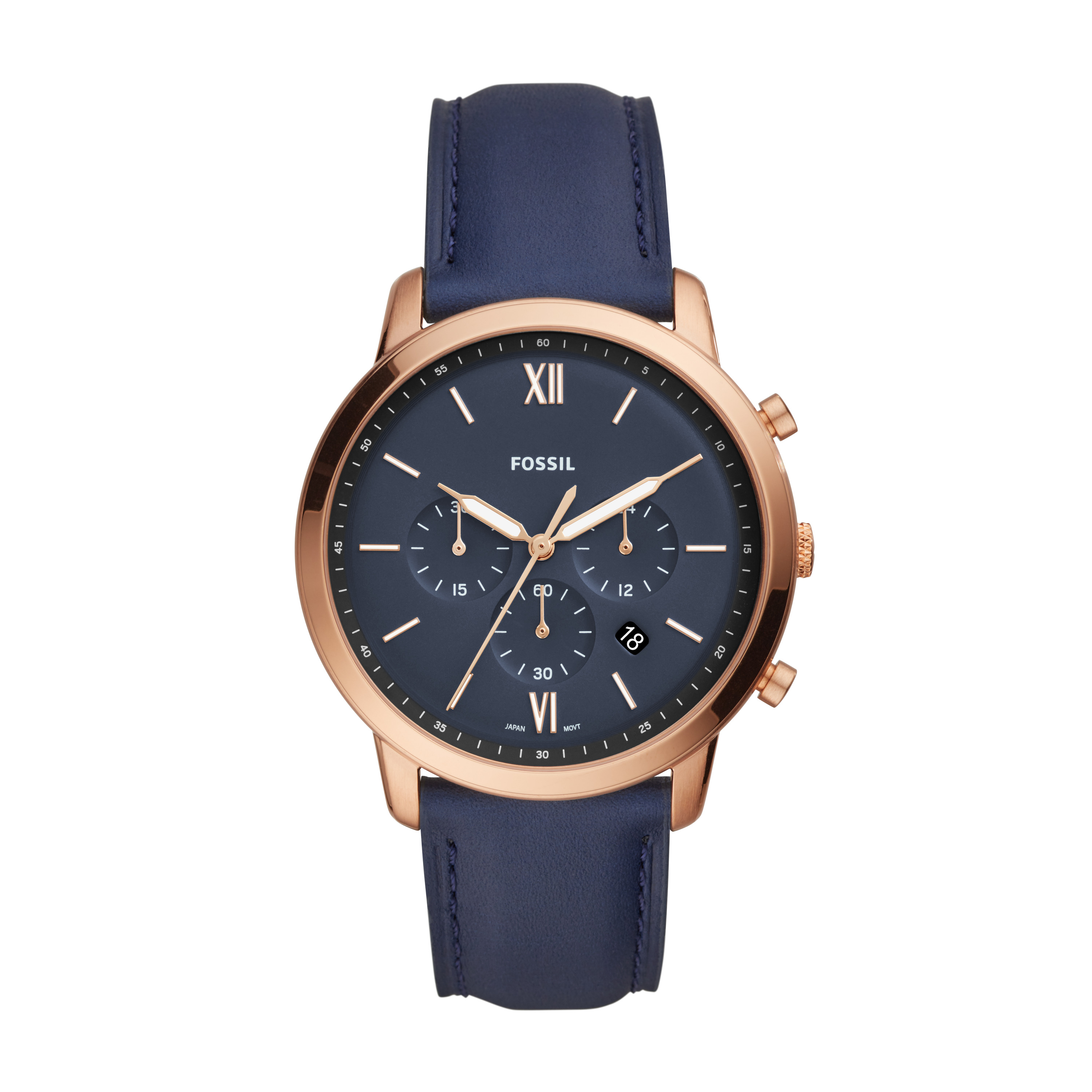 FOSSIL クロノグラフ 腕時計 ネイビー