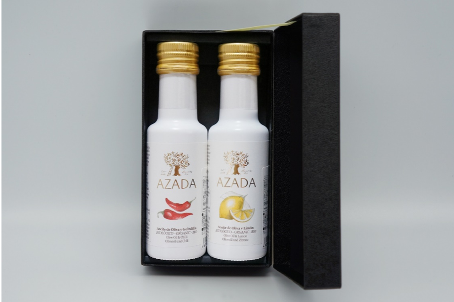 AZADA（アサーダ）エキストラヴァージンオリーブオイル2種セット（レモン・チリ）