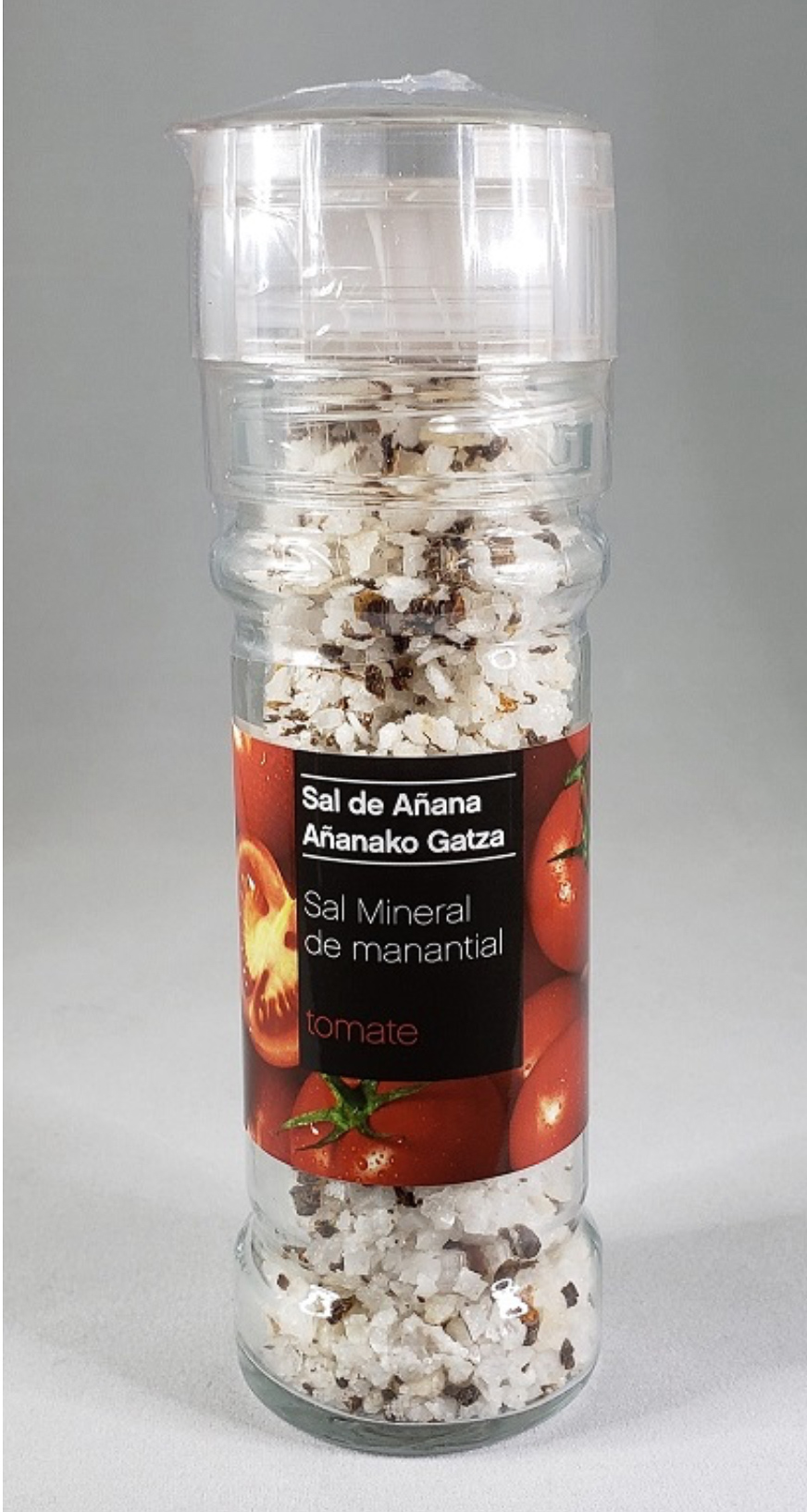 泉の岩塩ミルタイプ（トマト）とエキストラヴァージンオリーブオイル（クラディウン）