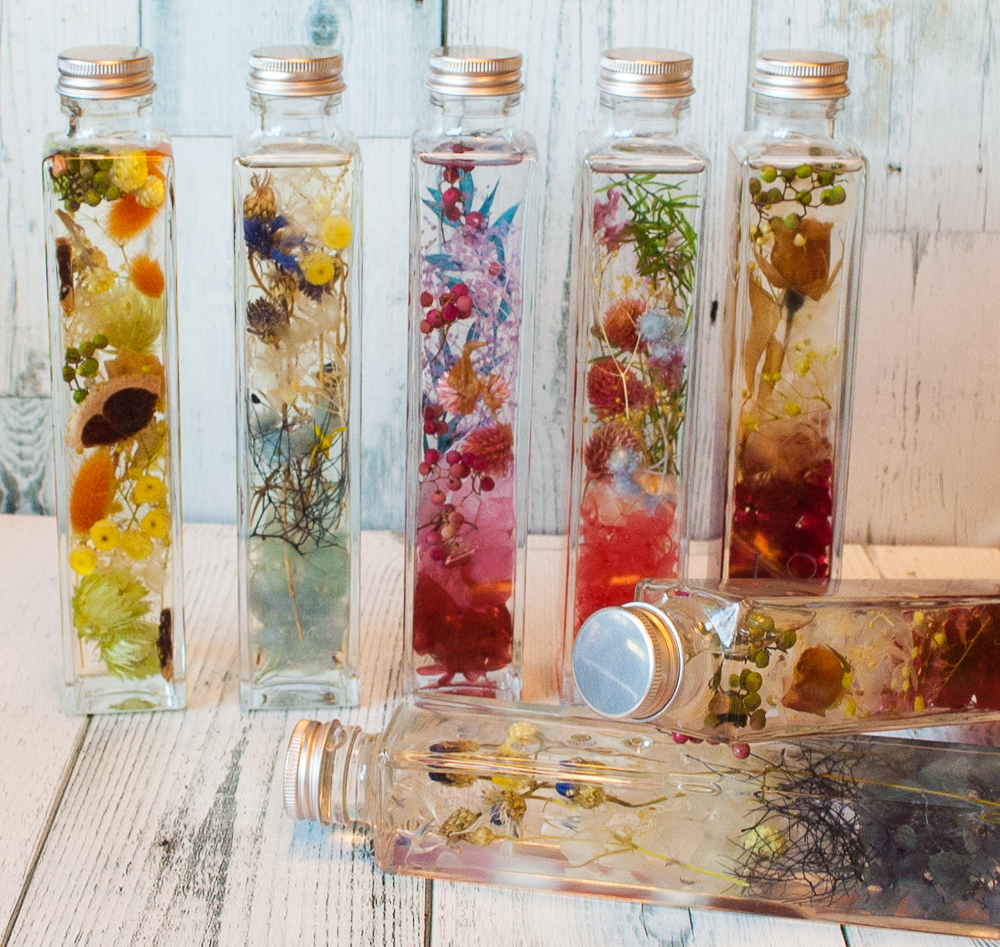 名入れのできるハーバリウム【メッセージ彫刻代込】