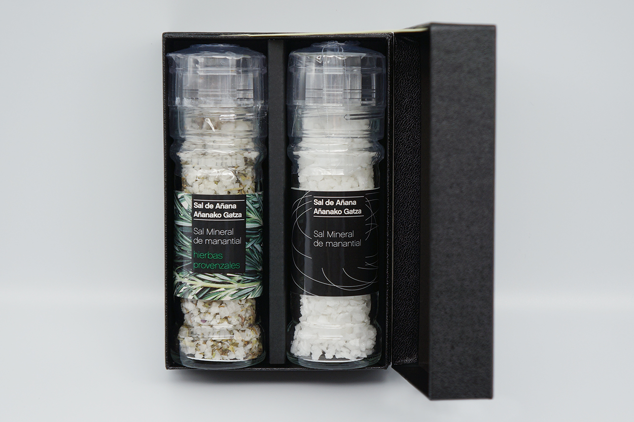 泉の岩塩ミルタイプ2種（プロバンス風ハーブとミネラル）