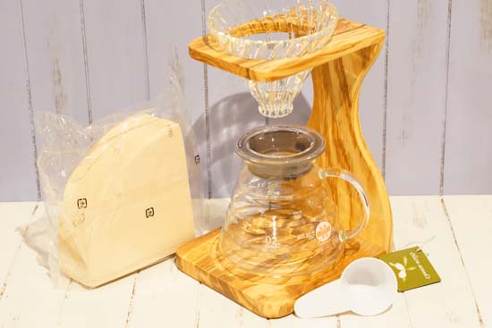 V60オリーブウッドスタンドセット