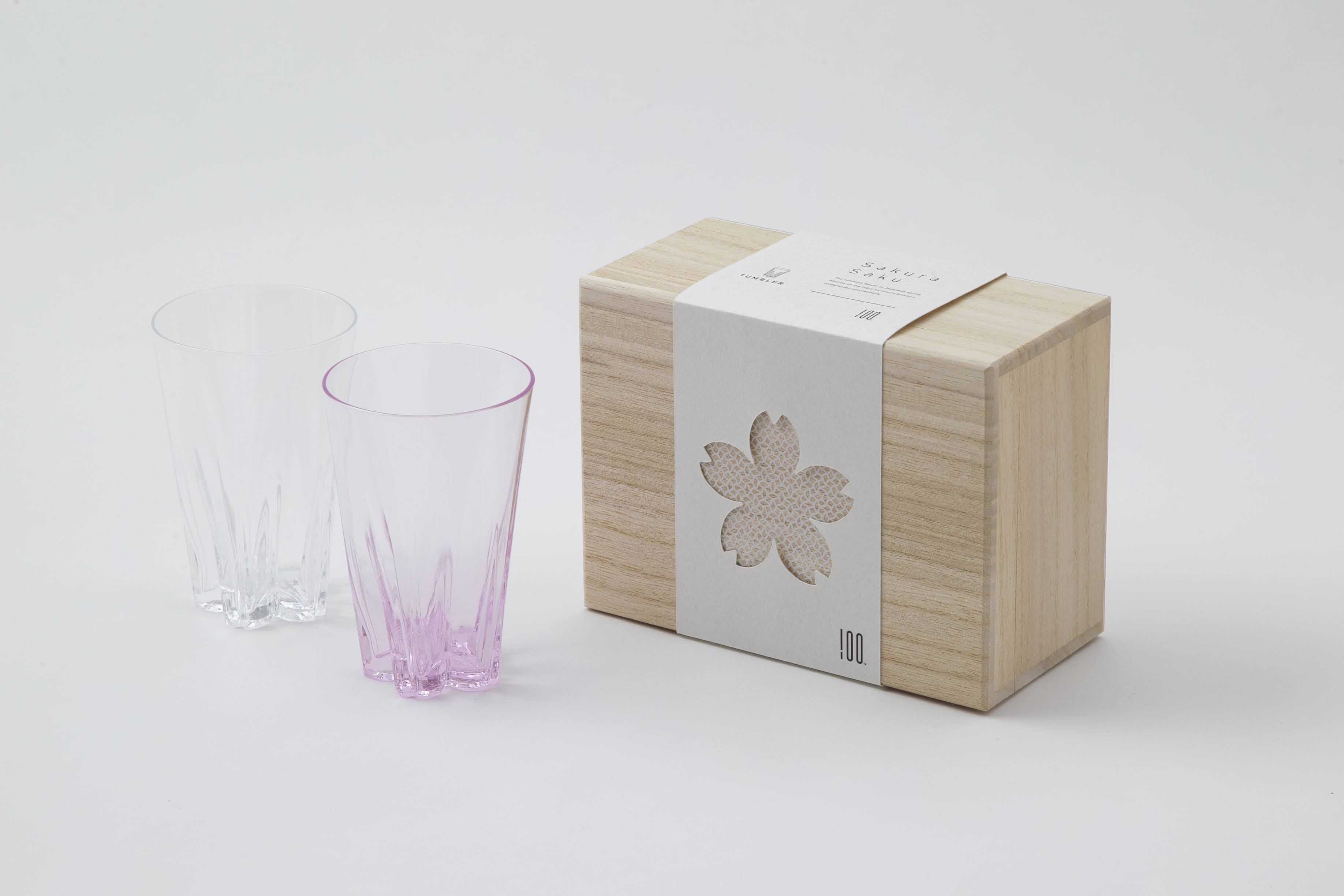 さくらさく　タンブラー紅白