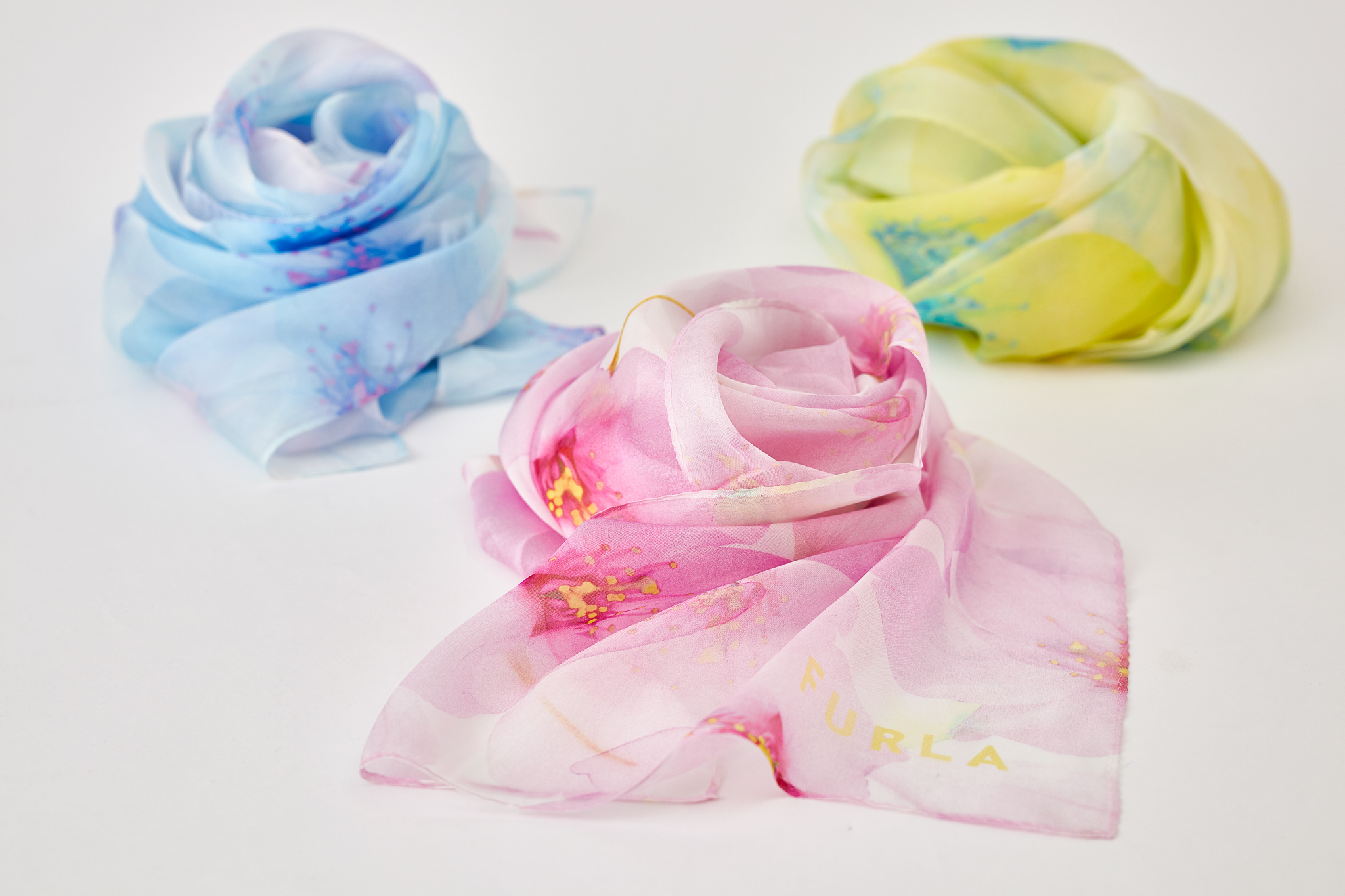 シルクシフォンプリントロングスカーフ