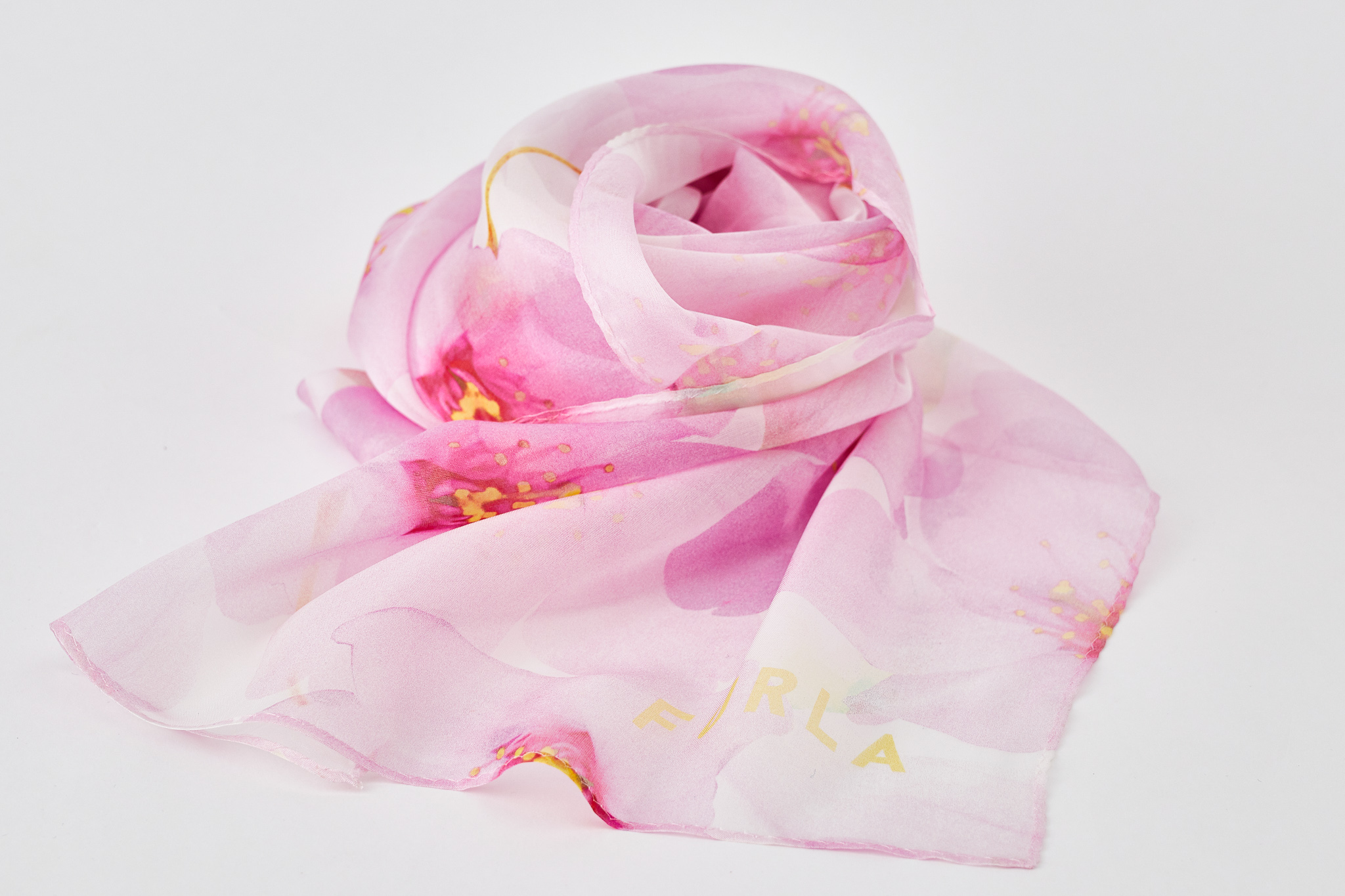 シルクシフォンプリントロングスカーフ