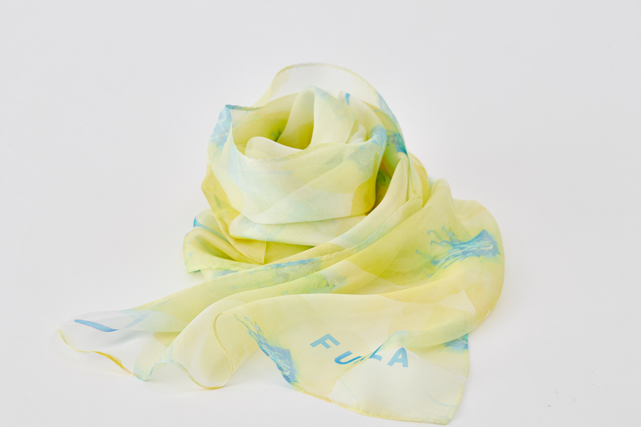 シルクシフォンプリントロングスカーフ