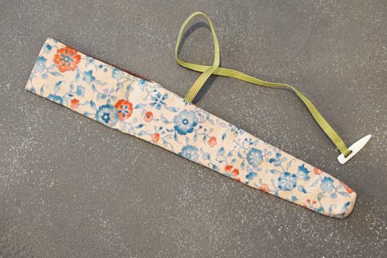 漆塗り携帯用筆ペン-花更紗柄筆ペンケース