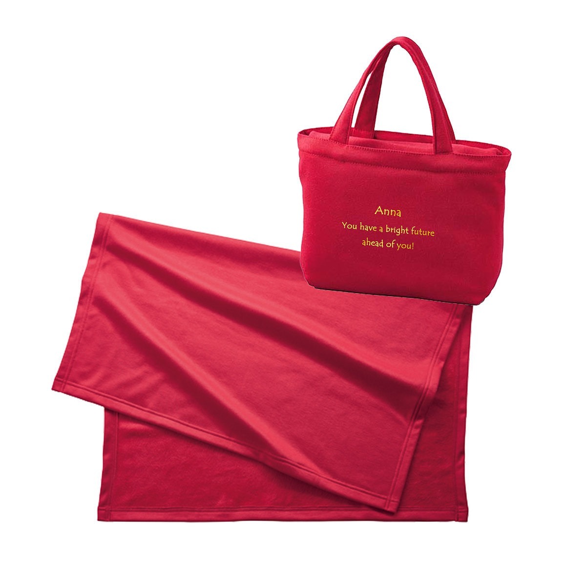 【名入れギフト】フリースブランケット＆バッグ