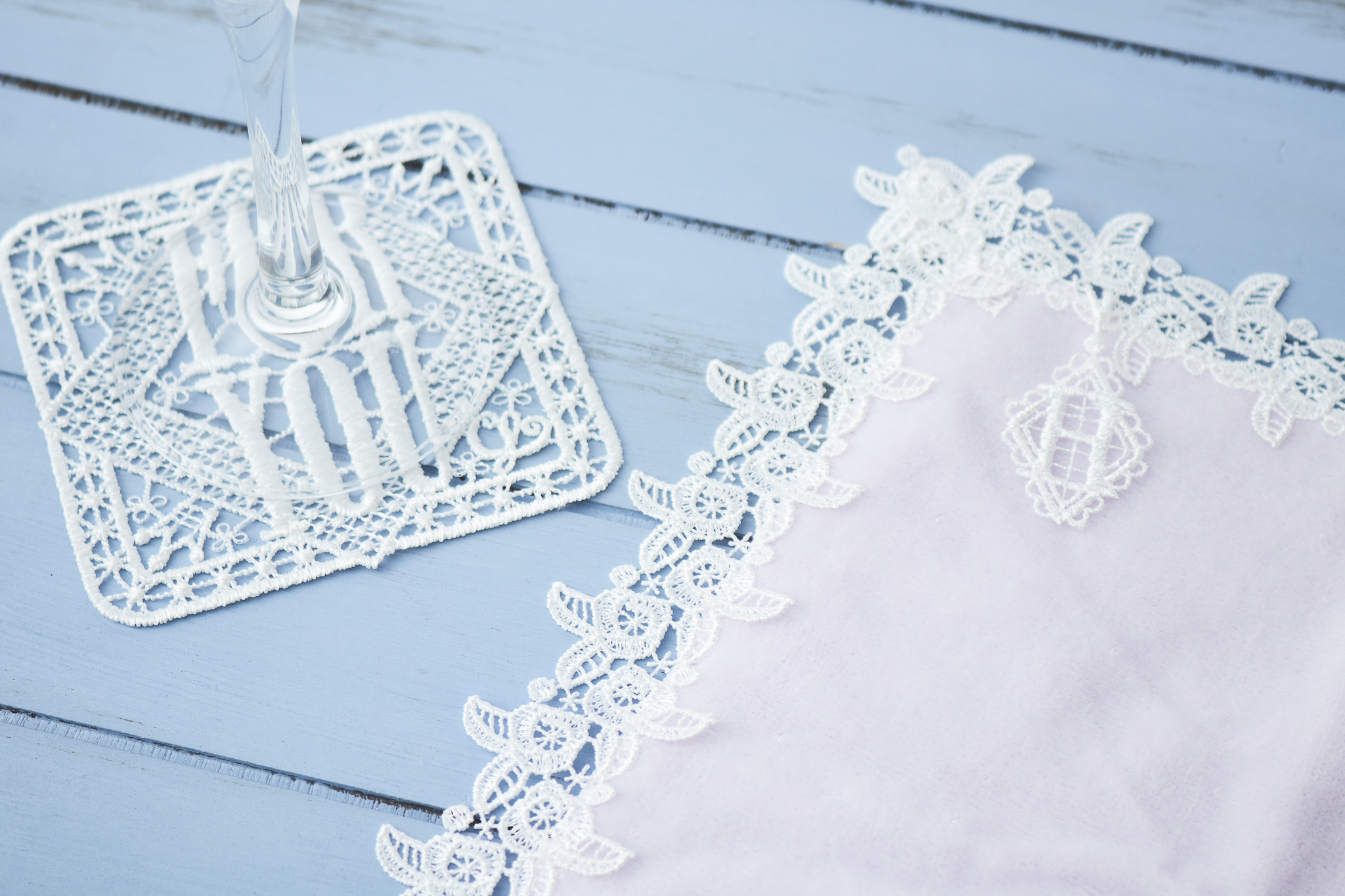 タオルハンカチ＆グリーティングレース＆イニシャルチャームセット