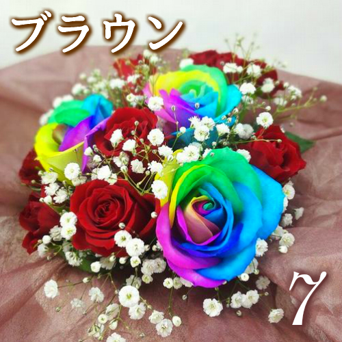 レインボーローズ5本入【お任せブーケ】