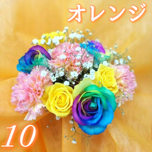 レインボーローズ5本入【お任せブーケ】