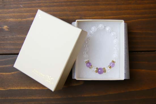 誕生石ブレスレット-クラック水晶