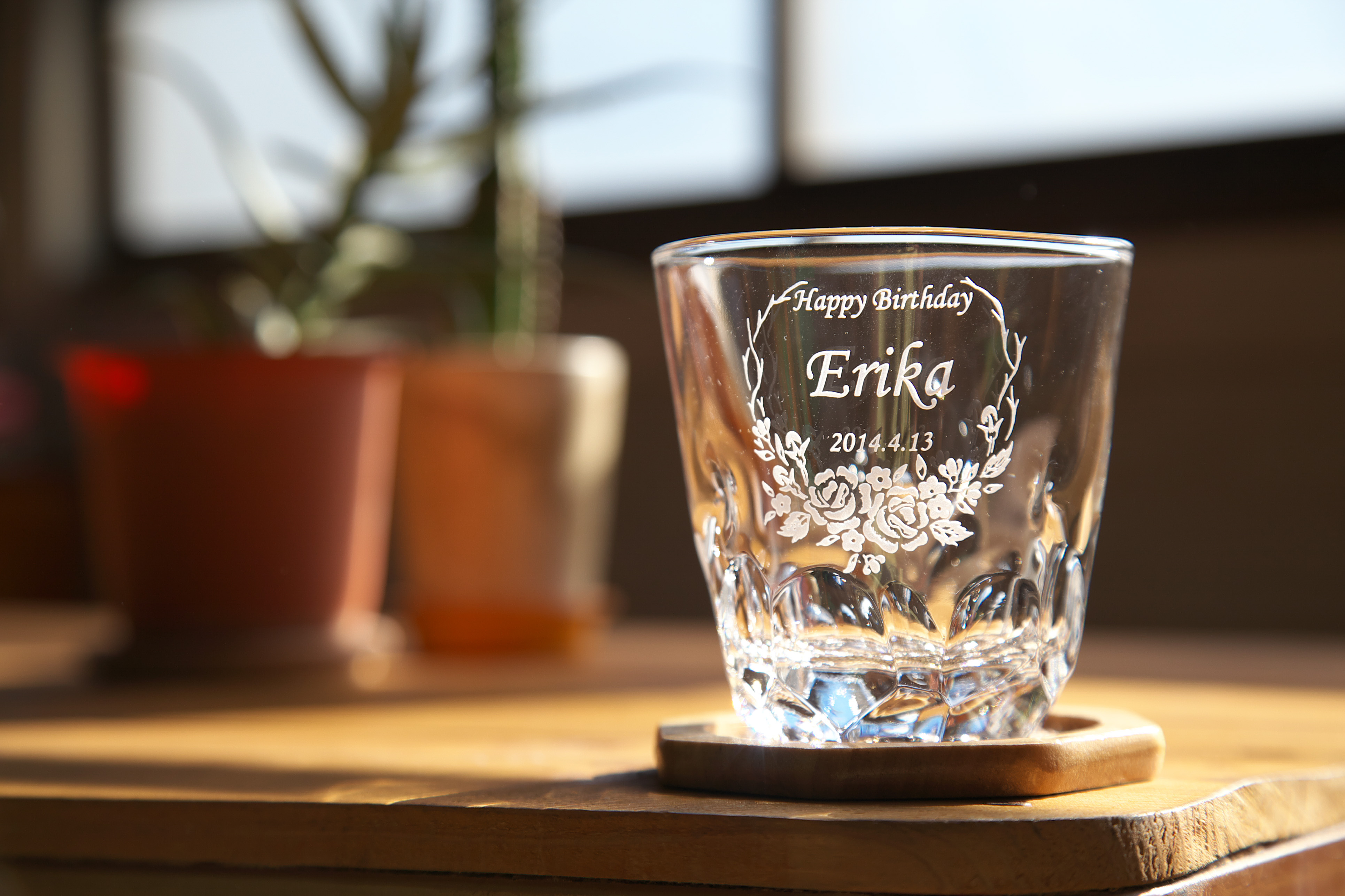 焼酎グラス えくぼ フラワーズ