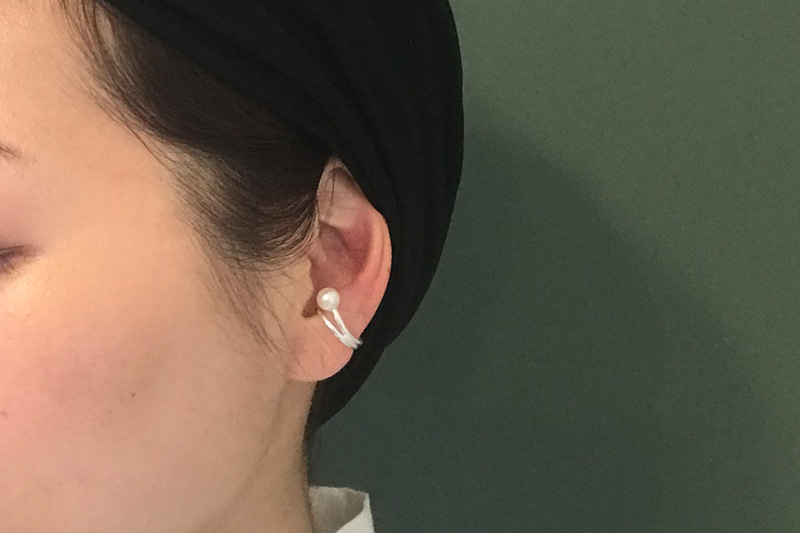 ストーンイヤカフ　6mmパール