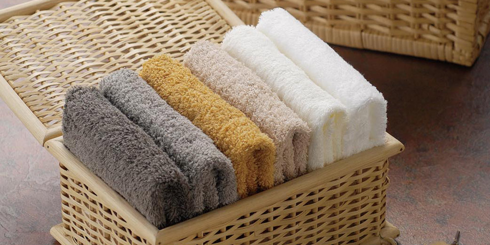 ハンドタオルライトグレー&フェイスタオルアルミグレー-モダンリゾート