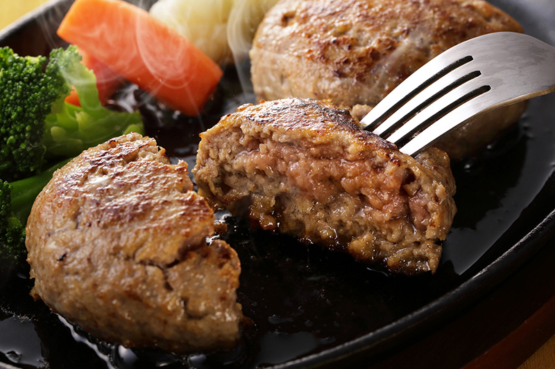 糖質オフ 黒毛和牛100% 手作りハンバーグ【箔】 4個