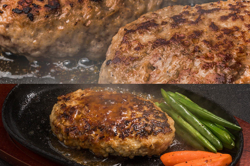 糖質オフ 黒毛和牛100% 手作りハンバーグ【箔】 4個