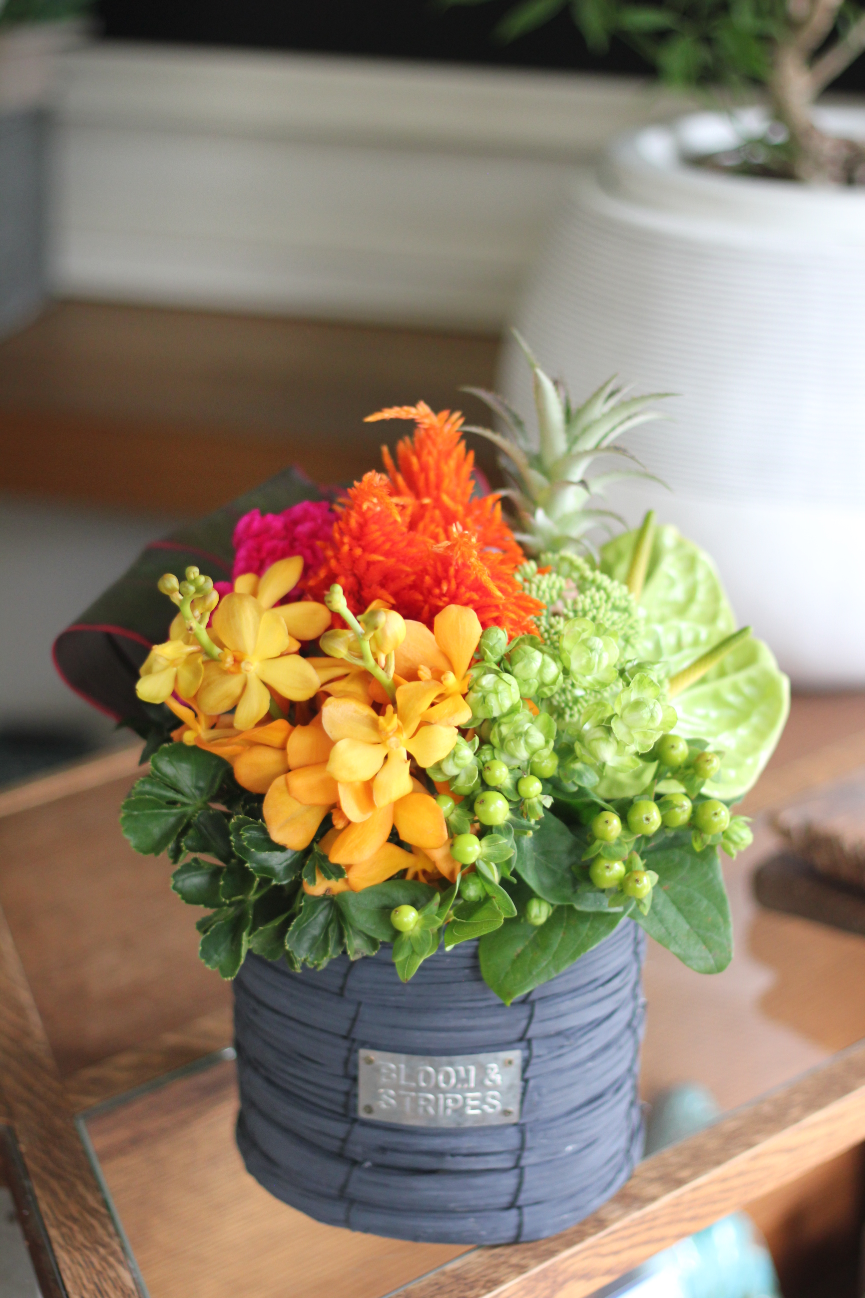 【季節のフラワーアレンジメント】ボールラウンド5000