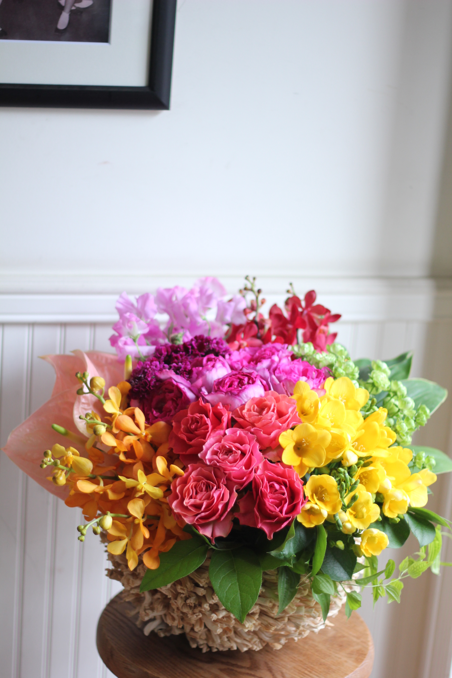 【季節のフラワーアレンジメント】ボールラウンド15000