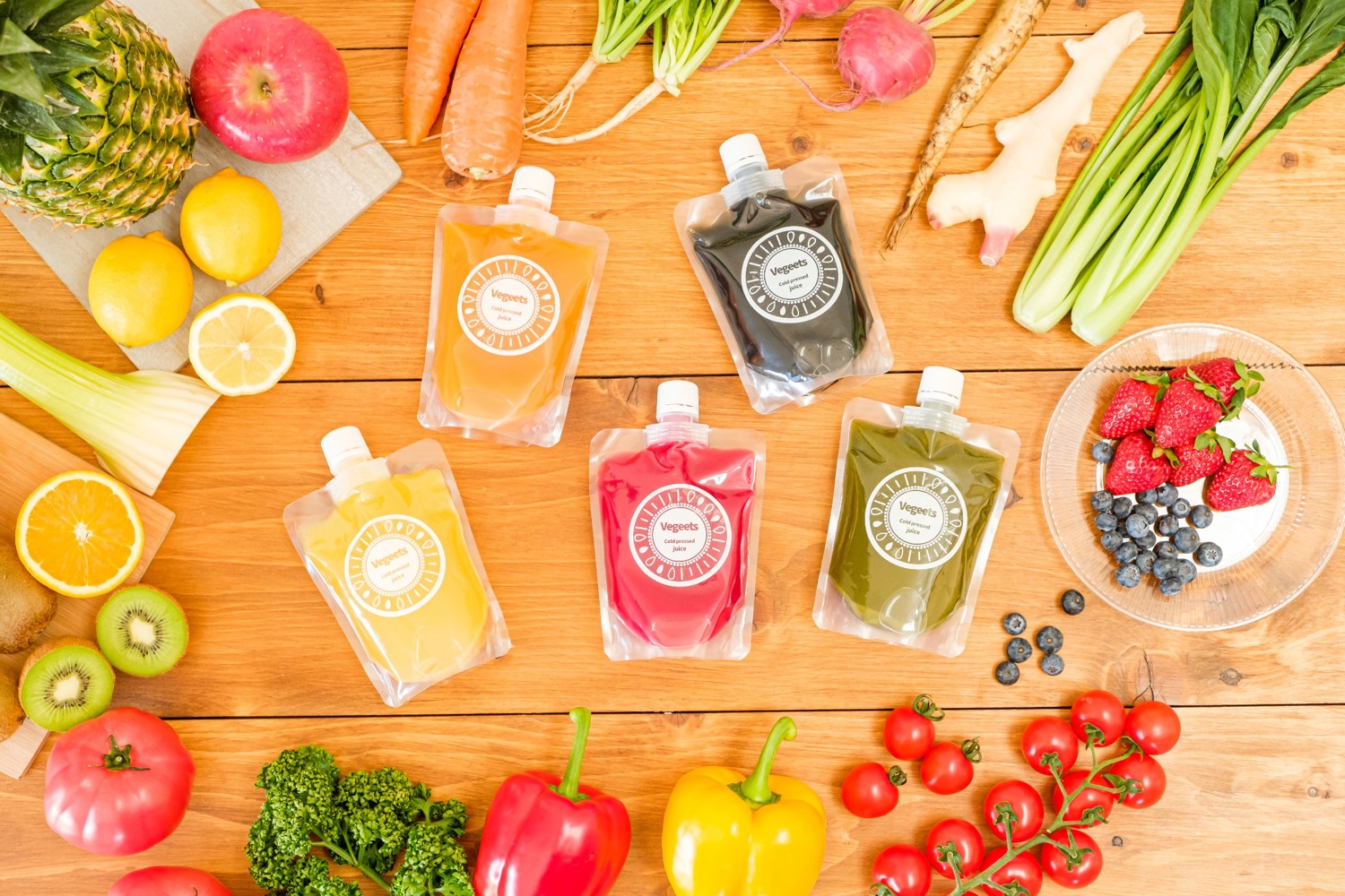 Vegeetsコールドプレスジュース【２日クレンズ１２本セット（5種類×２本＋ランダム２本）】
