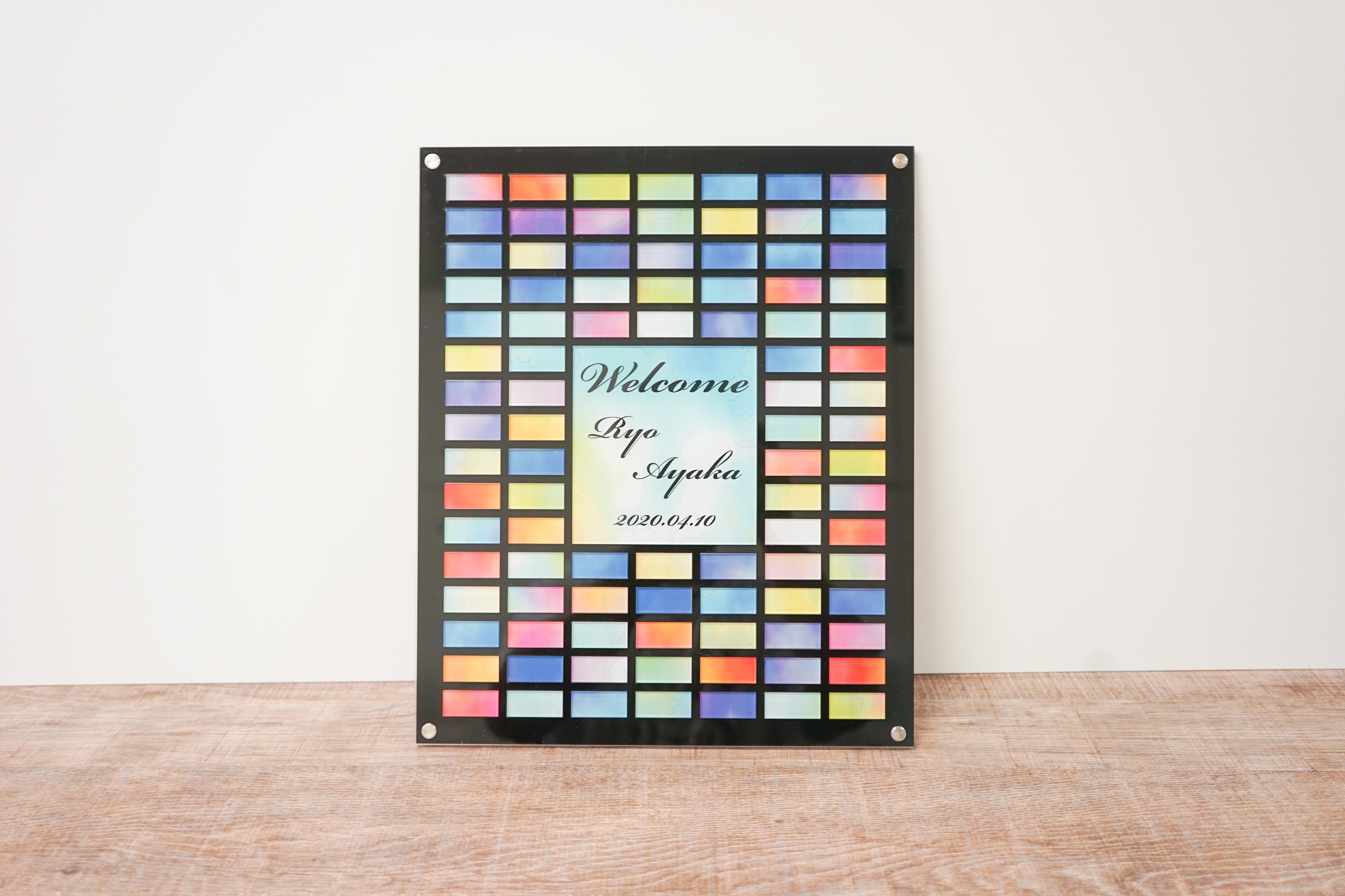 マーブルグラデーション　ゲスト参加型ウェルカムボード