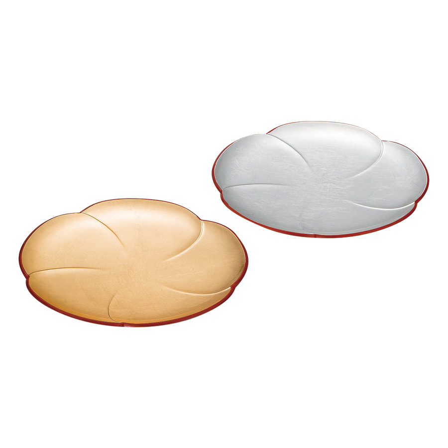 福梅皿　金箔・銀箔セット