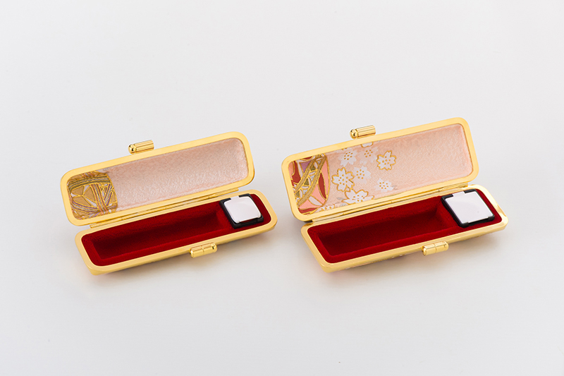 印鑑ケース　金彩うさぎ　12㎜専用