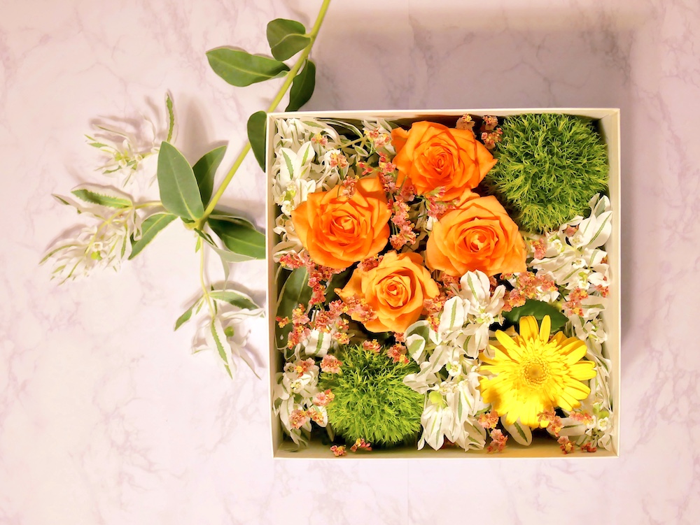 花言葉と贈るフラワーボックス