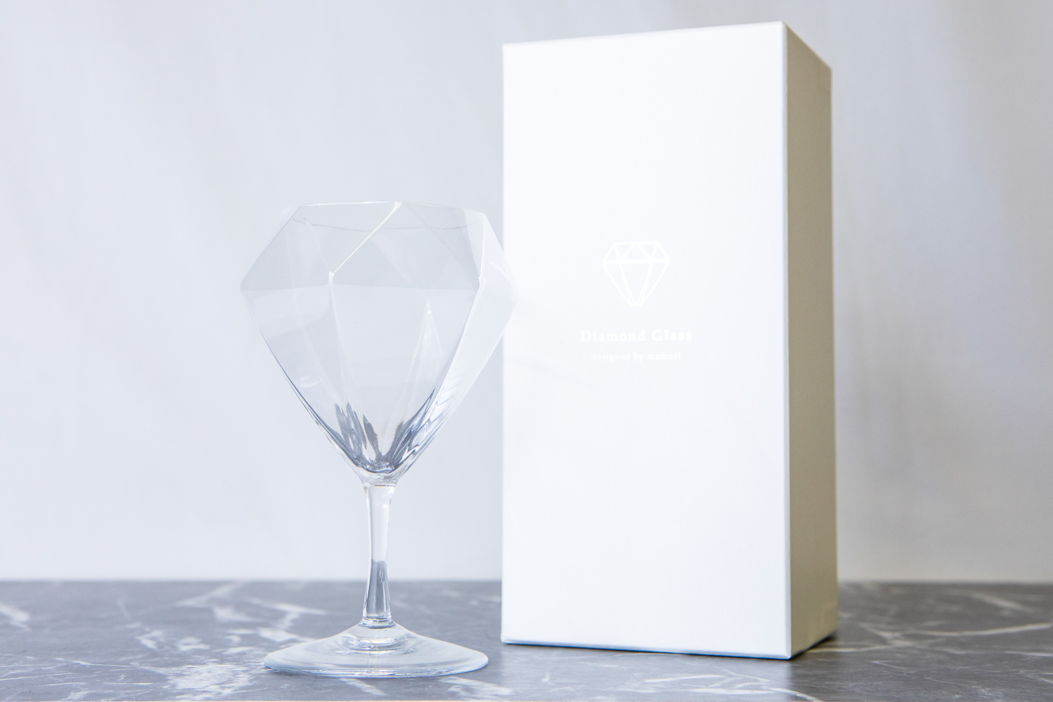 Diamond Glass-ワイングラス-ショートステムペア