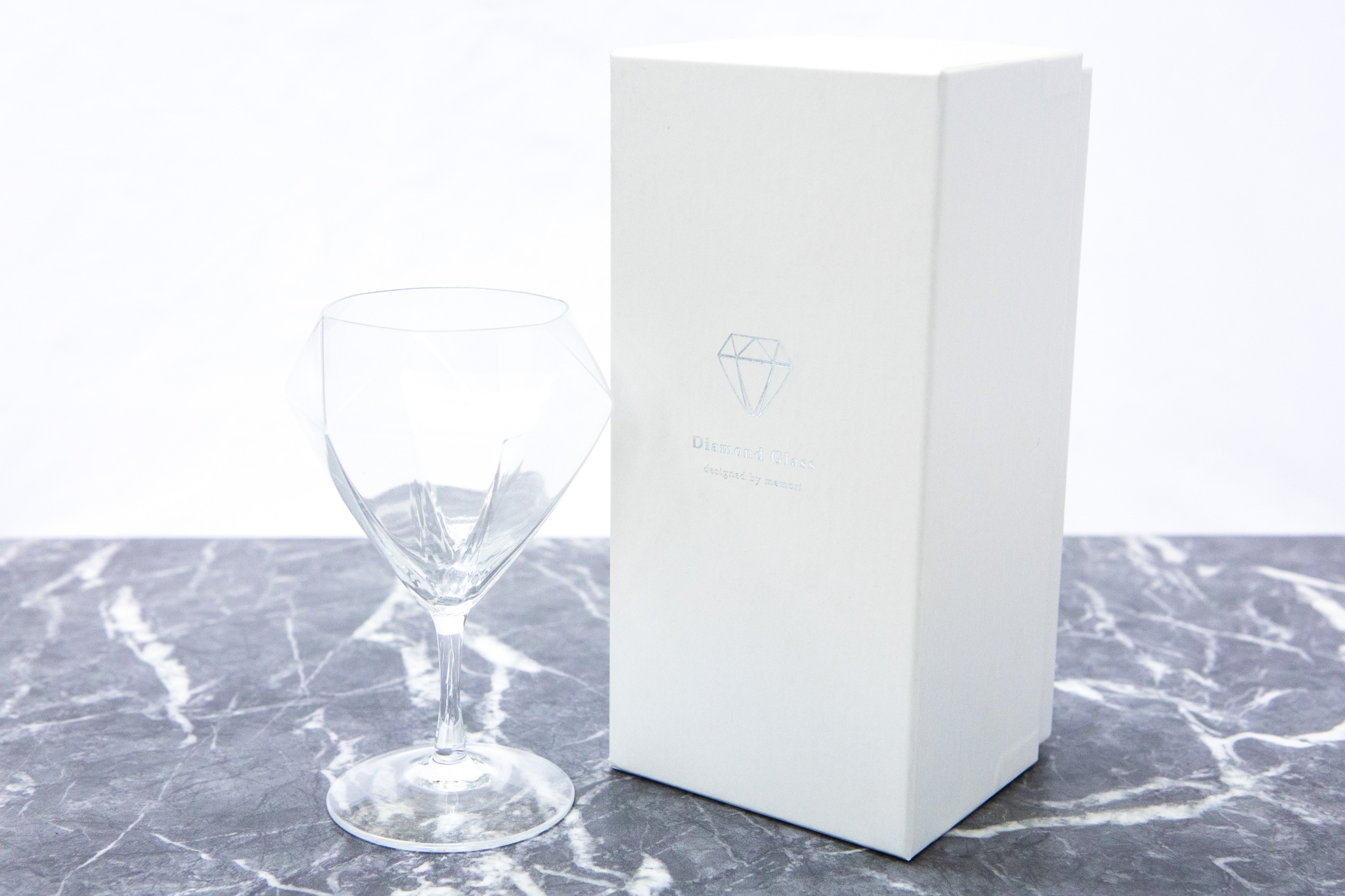 Diamond Glass-ワイングラス-ショートステムペア
